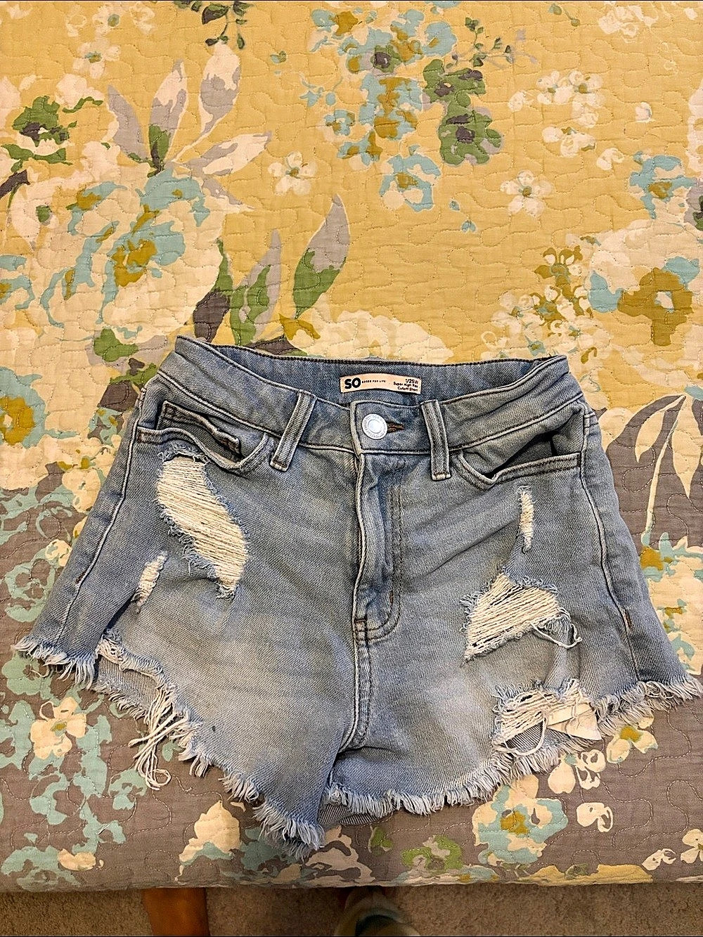 SO Super High Rise Cutoff Short Blue Jean Shorts